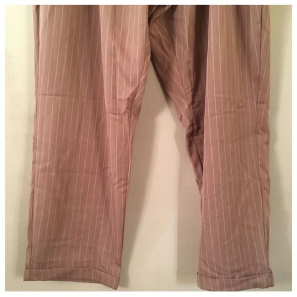 Charlotte Russe+ Pink Striped Cuffed Hem Trousers NWT Size 3X - Picture 2 of 6